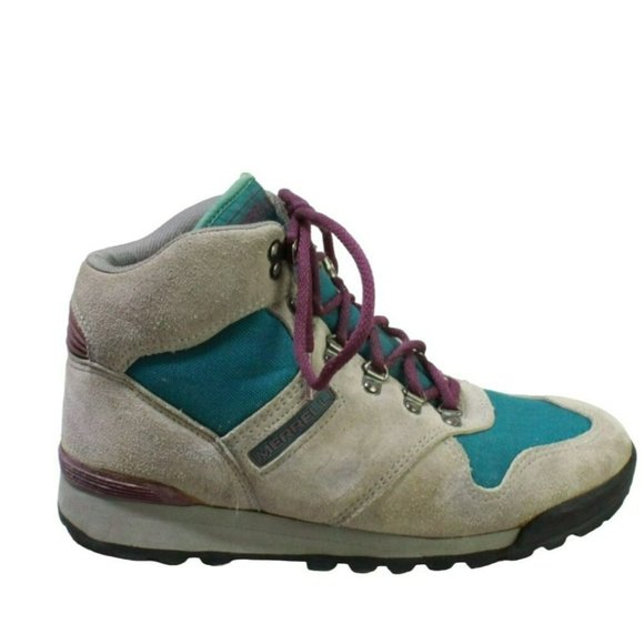 Merrell Shoes - Merrell Multicolor Suede Lace Up High Top Outdoor Hiking Boots Size 8 M